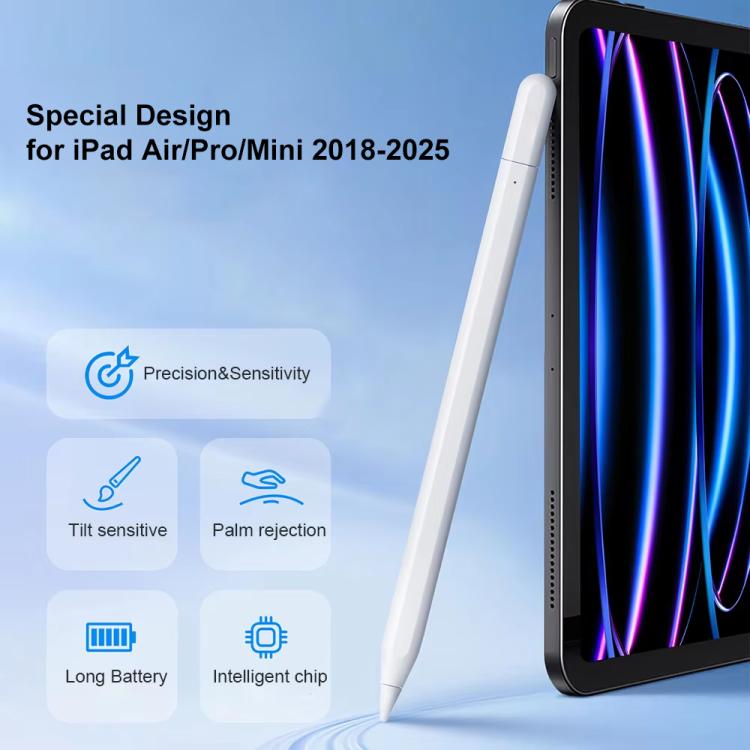 For iPad Series Type-C Magnetic Draw Out Stylus(White)
