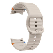 For Samsung Galaxy Watch 7  / 6 / 5 / 4 Kalebol Wave Stitching Silicone Watch Band(Starlight)