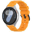20mm Kalebol Solid Color Black Buckle Round Tail Silicone Watch Band(Yellow) - free shipping - PMc TechLife - Order now!
