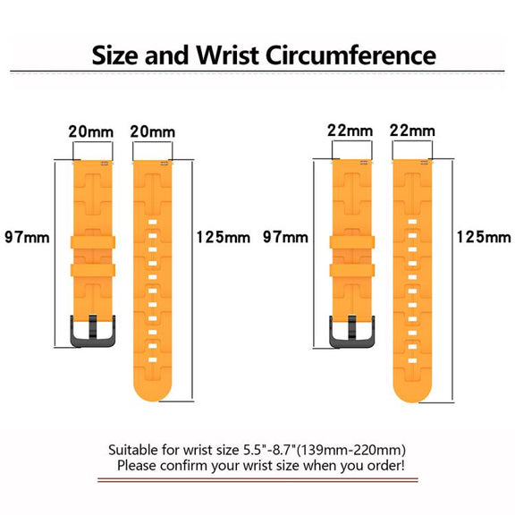 20mm Kalebol Solid Color Black Buckle Round Tail Silicone Watch Band(White)