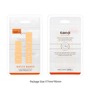 20mm Kalebol Solid Color Black Buckle Round Tail Silicone Watch Band(White)