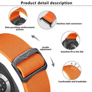 For Samsung Galaxy Watch Ultra 47mm Kalebol Elastic Nylon Watch Band(Black)