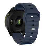 20mm Kalebol Wave Pattern Studded Buckle Silicone Watch Band(Dark Blue)