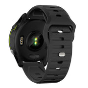 20mm Kalebol Wave Pattern Studded Buckle Silicone Watch Band(Black)