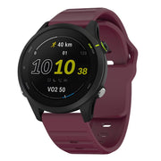 20mm Kalebol Wave Pattern Studded Buckle Silicone Watch Band(Wine Red)