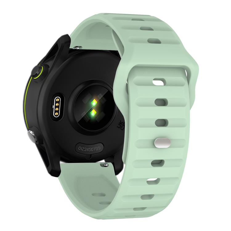 20mm Kalebol Wave Pattern Studded Buckle Silicone Watch Band(Teal)