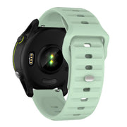 20mm Kalebol Wave Pattern Studded Buckle Silicone Watch Band(Teal)