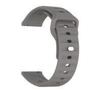 22mm Kalebol Wave Pattern Studded Buckle Silicone Watch Band(Grey)