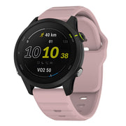 22mm Kalebol Wave Pattern Studded Buckle Silicone Watch Band(Rose Pink)