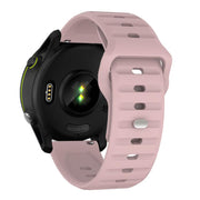 22mm Kalebol Wave Pattern Studded Buckle Silicone Watch Band(Rose Pink)