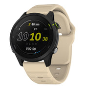 22mm Kalebol Wave Pattern Studded Buckle Silicone Watch Band(Cream Color)