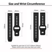 22mm Kalebol Wave Pattern Studded Buckle Silicone Watch Band(Navy Blue)