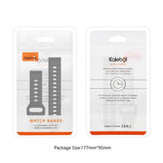 22mm Kalebol Wave Pattern Studded Buckle Silicone Watch Band(Navy Blue)