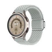 20mm Kalebol Nylon Braided Loop Magnetic Buckle Watch Band(Light Grey)