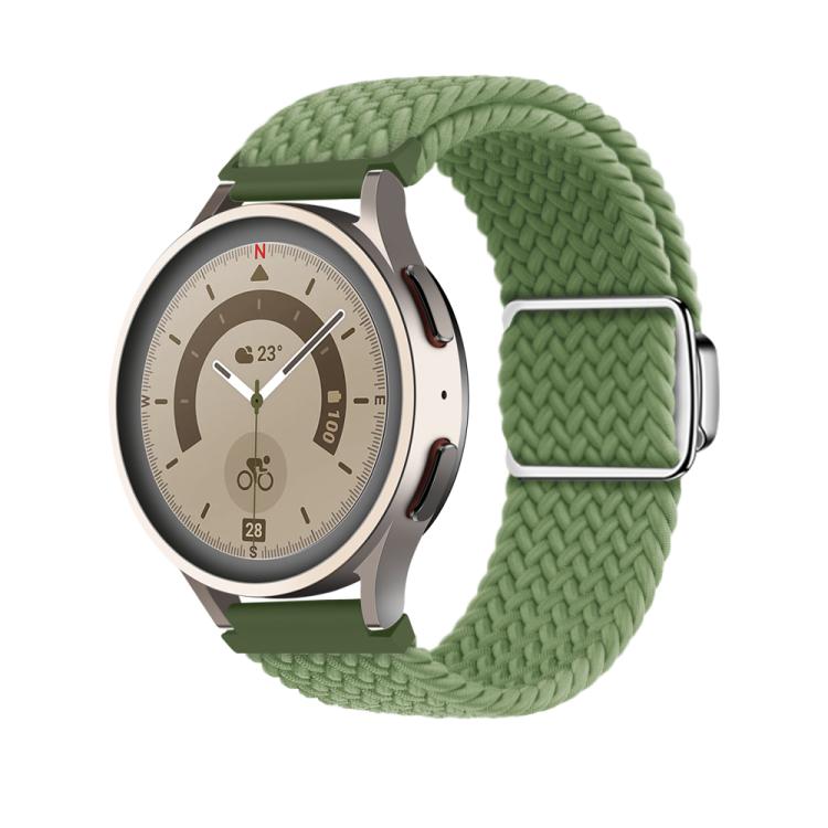 20mm Kalebol Nylon Braided Loop Magnetic Buckle Watch Band(Cactus)