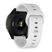 20mm Kalebol Dot Studded Buckle Silicone Watch Band(White)