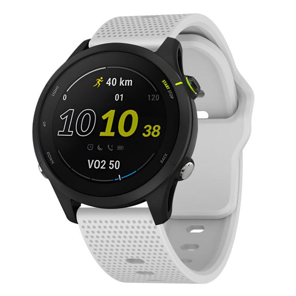 20mm Kalebol Dot Studded Buckle Silicone Watch Band(White)