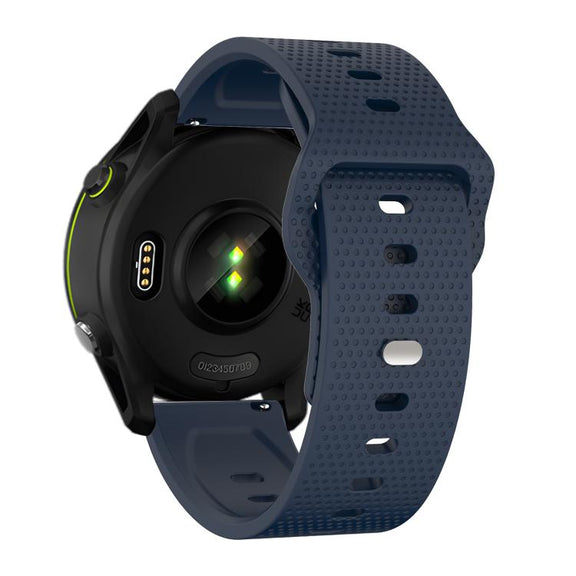20mm Kalebol Dot Studded Buckle Silicone Watch Band(Dark Blue)