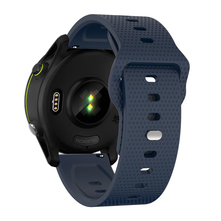 20mm Kalebol Dot Studded Buckle Silicone Watch Band(Dark Blue)
