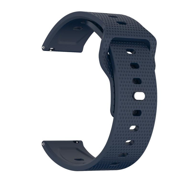 20mm Kalebol Dot Studded Buckle Silicone Watch Band(Dark Blue)