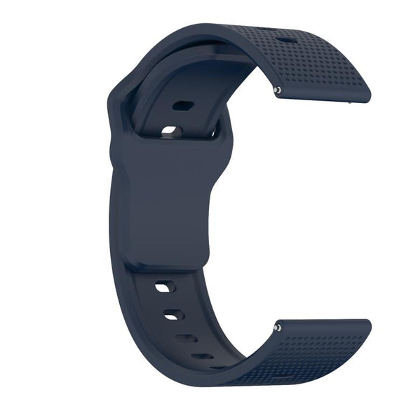 20mm Kalebol Dot Studded Buckle Silicone Watch Band(Dark Blue)