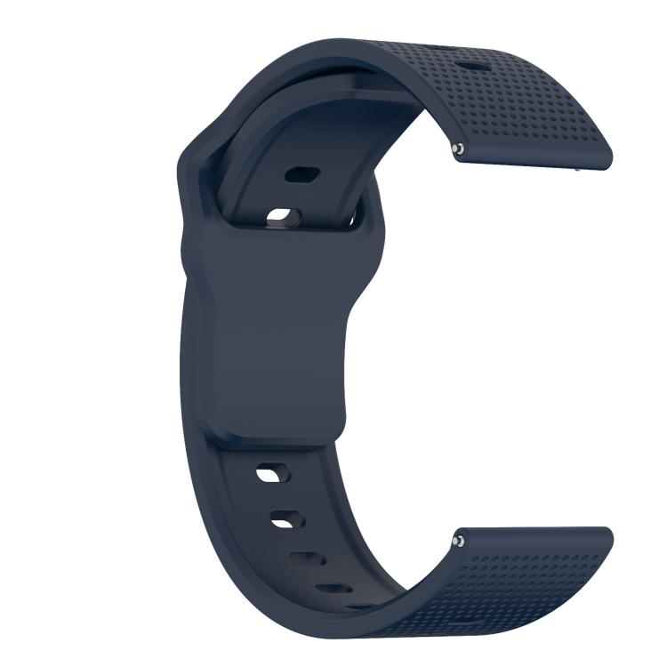 20mm Kalebol Dot Studded Buckle Silicone Watch Band(Dark Blue)
