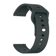20mm Kalebol Dot Studded Buckle Silicone Watch Band(Dark Green)