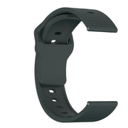 20mm Kalebol Dot Studded Buckle Silicone Watch Band(Dark Green)