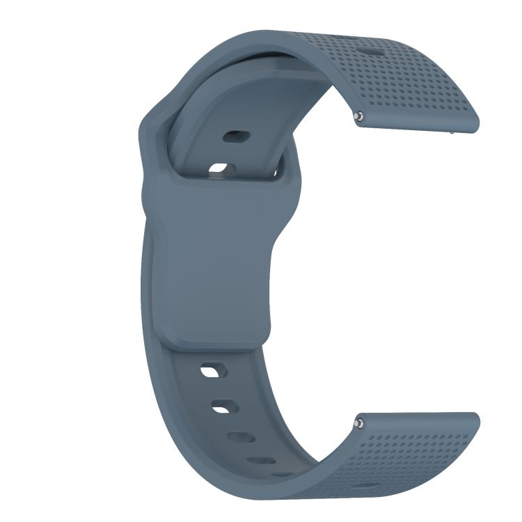 20mm Kalebol Dot Studded Buckle Silicone Watch Band(Navy Blue)