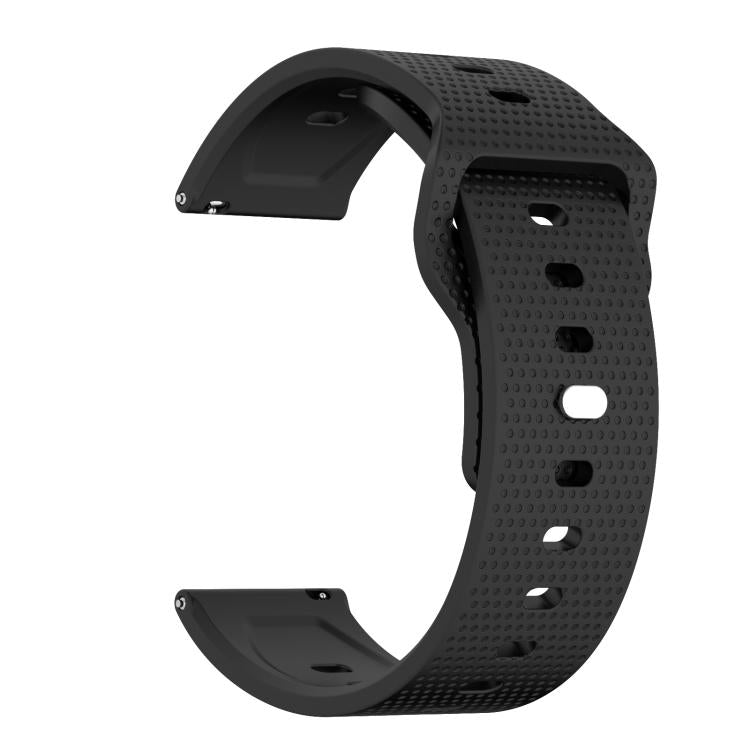 20mm Kalebol Dot Studded Buckle Silicone Watch Band(Black)
