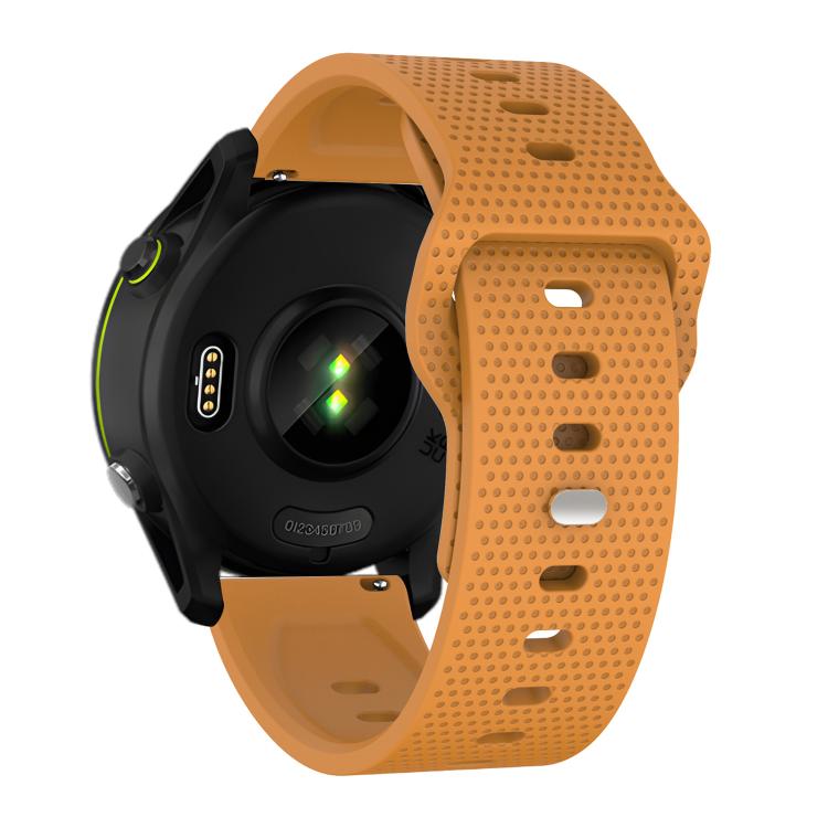 20mm Kalebol Dot Studded Buckle Silicone Watch Band(Yellow)