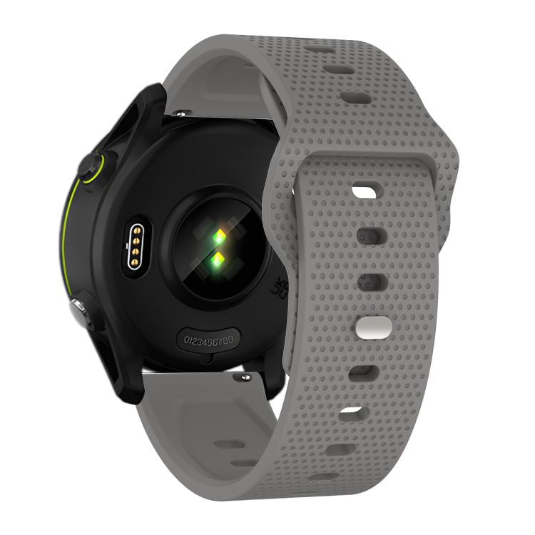 20mm Kalebol Dot Studded Buckle Silicone Watch Band(Grey)
