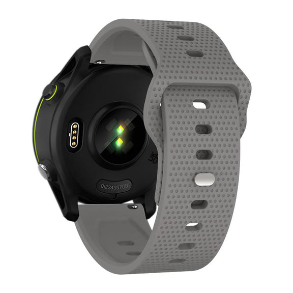 20mm Kalebol Dot Studded Buckle Silicone Watch Band(Grey)