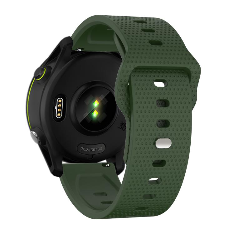 20mm Kalebol Dot Studded Buckle Silicone Watch Band(Army Green)