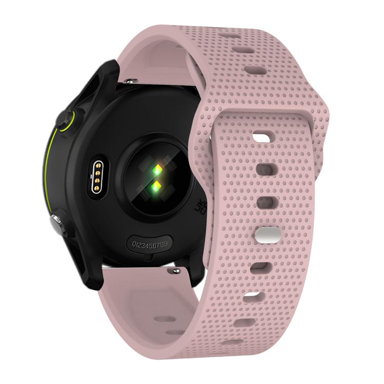 20mm Kalebol Dot Studded Buckle Silicone Watch Band(Rose Pink)