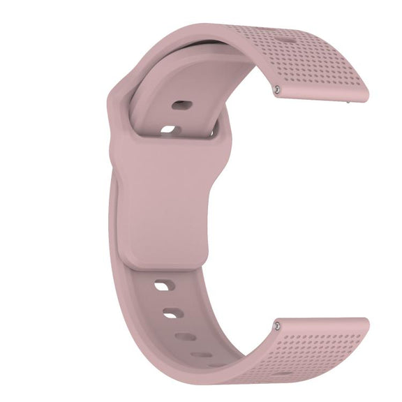 20mm Kalebol Dot Studded Buckle Silicone Watch Band(Rose Pink)