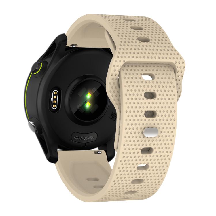 20mm Kalebol Dot Studded Buckle Silicone Watch Band(Cream Color)