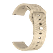20mm Kalebol Dot Studded Buckle Silicone Watch Band(Cream Color)