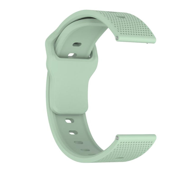 20mm Kalebol Dot Studded Buckle Silicone Watch Band(Teal)