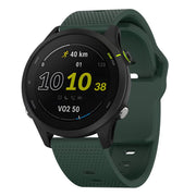 22mm Kalebol Dot Studded Buckle Silicone Watch Band(Dark Green)
