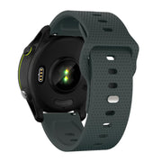 22mm Kalebol Dot Studded Buckle Silicone Watch Band(Dark Green)