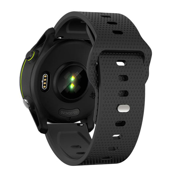 22mm Kalebol Dot Studded Buckle Silicone Watch Band(Black)