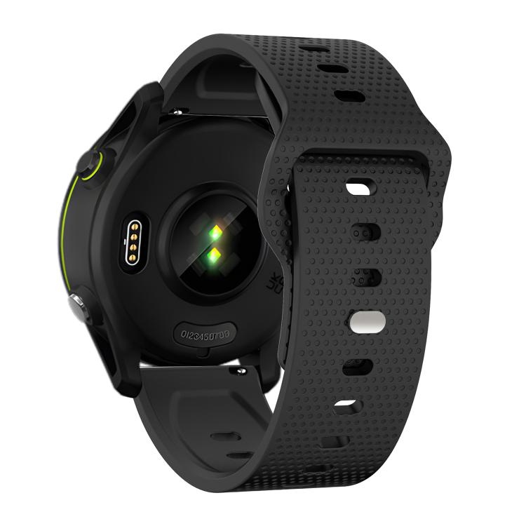 22mm Kalebol Dot Studded Buckle Silicone Watch Band(Black)