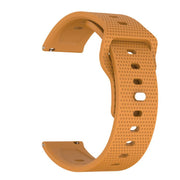 22mm Kalebol Dot Studded Buckle Silicone Watch Band(Yellow)