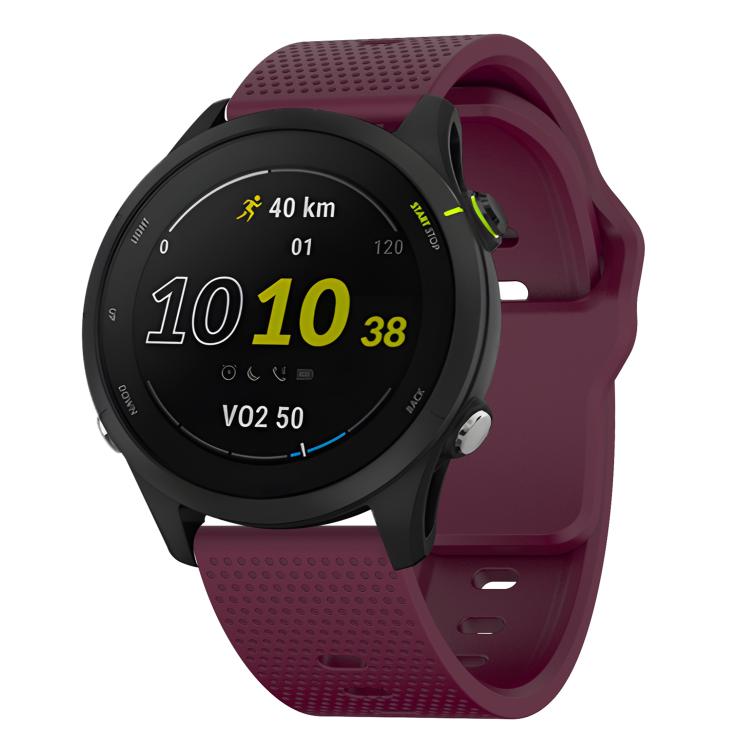 22mm Kalebol Dot Studded Buckle Silicone Watch Band(Wine Red)