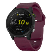 22mm Kalebol Dot Studded Buckle Silicone Watch Band(Wine Red)