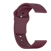 22mm Kalebol Dot Studded Buckle Silicone Watch Band(Wine Red)