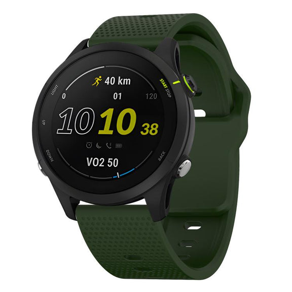 22mm Kalebol Dot Studded Buckle Silicone Watch Band(Army Green)