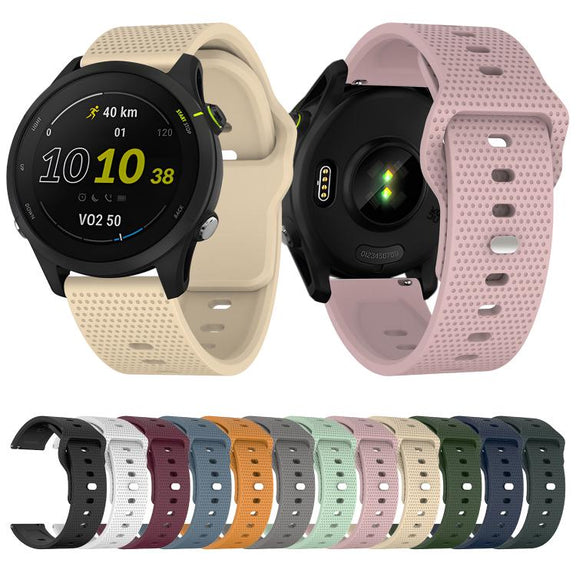 20mm Kalebol Dot Studded Buckle Silicone Watch Band(White)