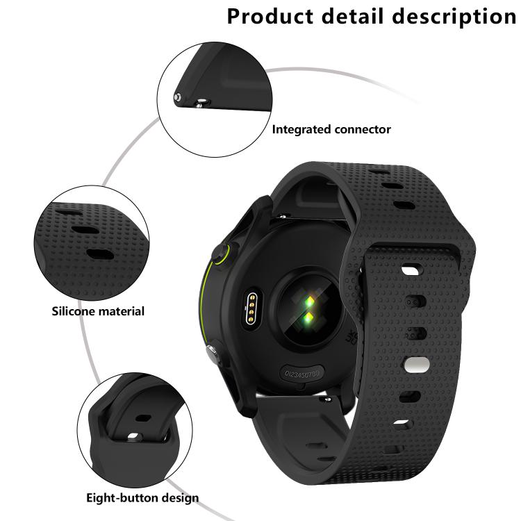 20mm Kalebol Dot Studded Buckle Silicone Watch Band(White)